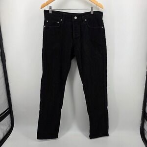 Carhartt WIP Klondike Pant Black Corduroy Tapered Fit Mens 33x32 Button Fly